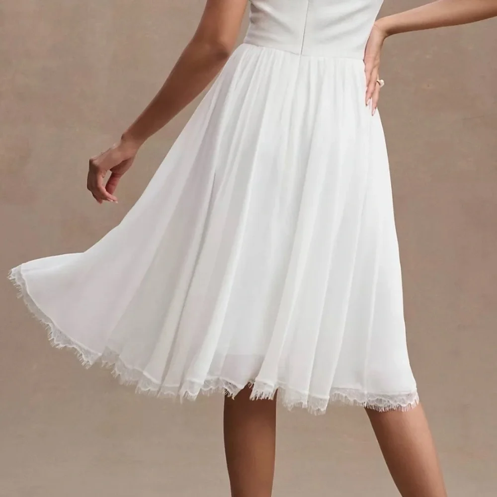 DRESS The Population Alicia Chiffon A-Line V-neck Sleeveless Midi Dress NEW - Picture 3 of 10
